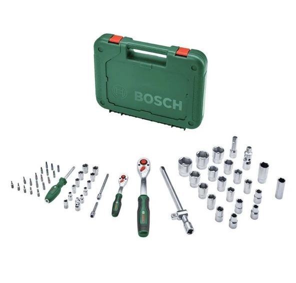 1/4" + 1/2" CIRCIRLI SOMUN SIKMA SETİ 56 PARÇA - Resim 3