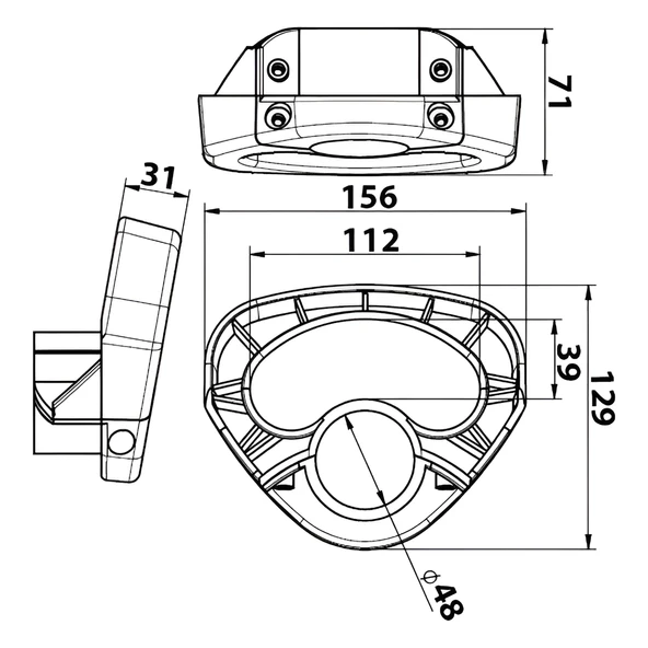 Knott Handle Grip 48 mm Destek Tekeri Manevra Kolu - Resim 3