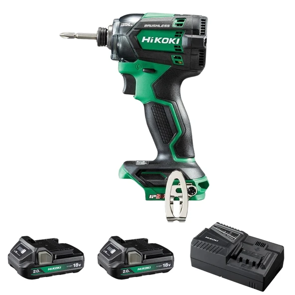 Hikoki WH18DC-2.0 18V/2.0Ah 210Nm Çift Akülü Kömürsüz Şarjlı Darbeli Vidalama ürün görseli 1