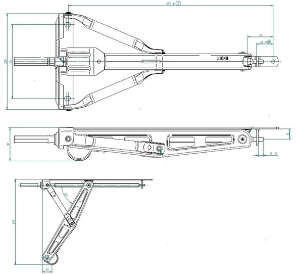 Knott 1000 Kg Karavan Destek Ayağı - Resim 2