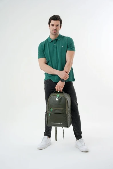 United Colors Of Benetton Unisex Okul, Günlük ve Seyahat Sırt Çantası - Haki - 20831 - 5