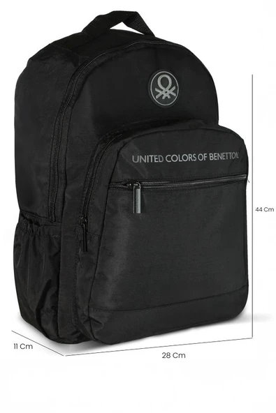 United Colors Of Benetton. Monokrom Style Unisex Çocuk Sırt Çantası - Siyah - Resim 3