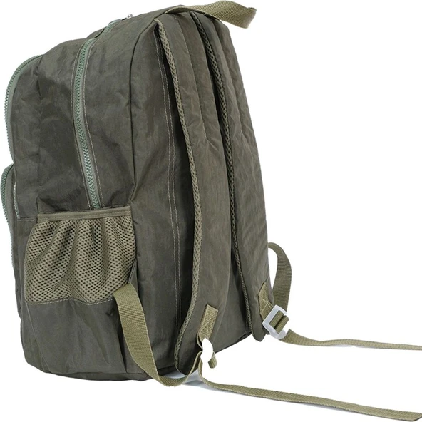 Pippa Yogi Dört Bölmeli Krinkıl Okul ve Günlük Sırt Çantası - Kız ve Erkek - Yeşil - CNT8030-02 - Resim 5