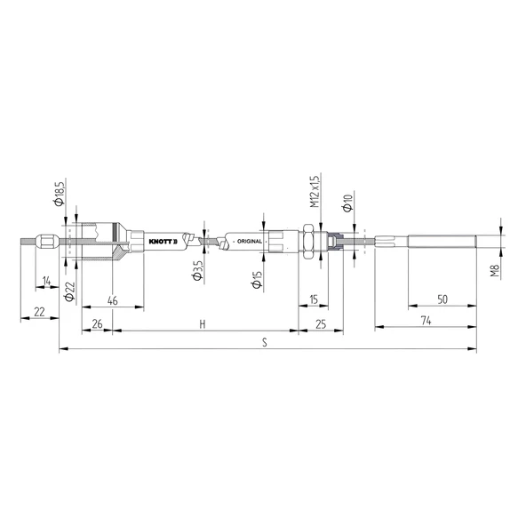 Knott 830-1040mm Karavan Dingil Fren Teli - 2