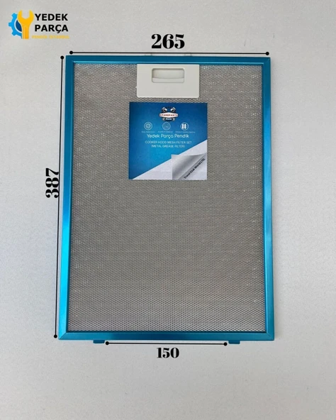 Bosch: DWW09W450B | 265x387 mm | Aspiratör & Davlumbaz Tel Yağ Filtresi | Model: 00742967 | 26x5x38,76 cm