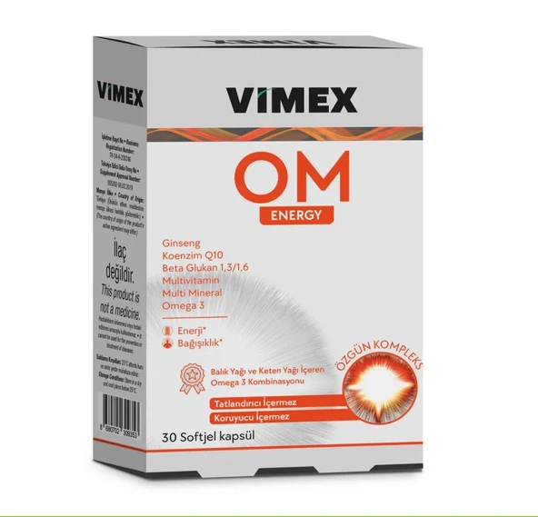 Vimex OM Energy 30 Softjel Kapsül - 1