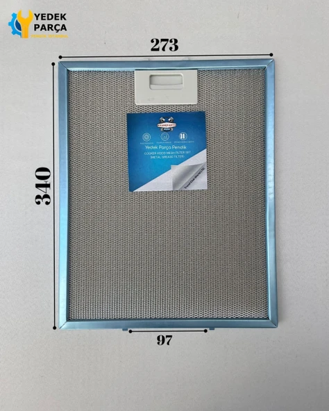Teka: DH260 | INOX | 273x340 mm | Aspiratör & Davlumbaz Tel Yağ Filtresi | Model: 81484013 | 27,3x34 cm - 1