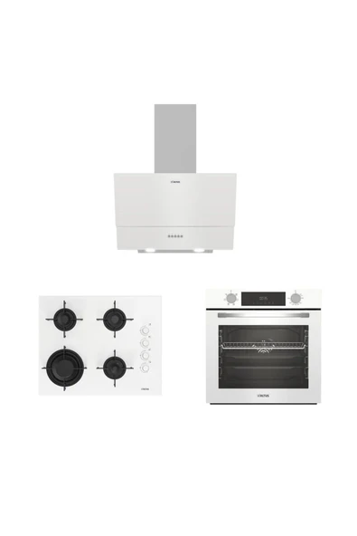 Altus ALA 322 W Fırın 189 DW Ocak 535 W Davlumbaz Beyaz Ankastre Set ürün görseli 1