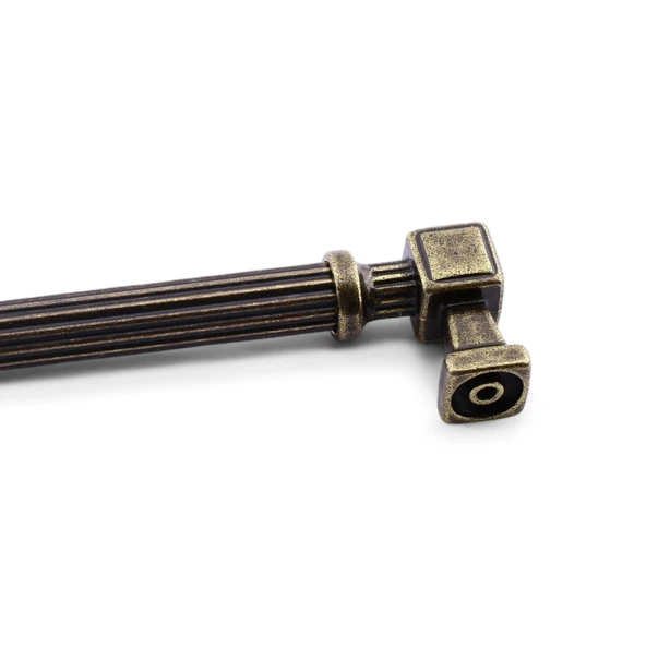 Talas 192 mm Çizgili Antik Sarı Metal Kulp Mobilya Çekmece Mutfak Dolabı Dolap Kulpları Kulb 19.2 cm - Resim 4