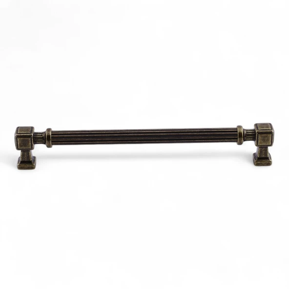 Talas 192 mm Çizgili Antik Sarı Metal Kulp Mobilya Çekmece Mutfak Dolabı Dolap Kulpları Kulb 19.2 cm - Resim 6