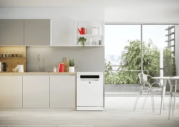 Hoover HF 3E53L0W-17 5 Programlı 13 Kişilik Wi-Fi + Bluetooth Bağlantılı Bulaşık Makinesi - Resim 9