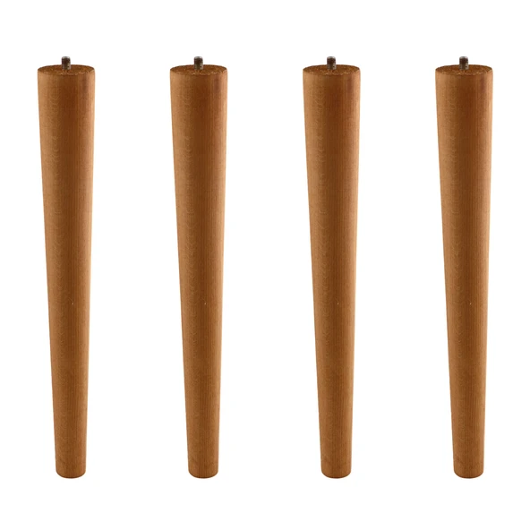 Bohem Stil 30 cm 4 ADET Kahverengi Boyalı Doğal Ahşap Silindir Sehpa ve Masa Ayağı Mobilya Ayakları ürün görseli