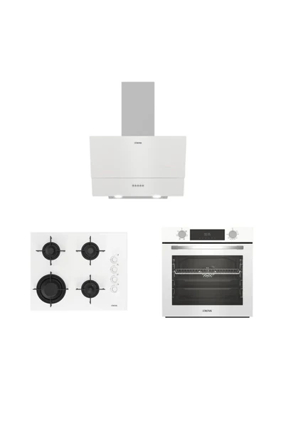 Altus Ala 322 W Fırın 189 Dw Ocak 527 W Davlumbaz Beyaz Ankastre Set ürün görseli