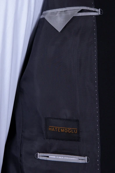 Hatemoğlu Erkek Siyah Slim Fit Takım Elbise - 3