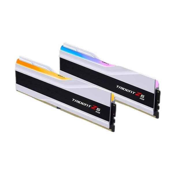 F5-6400J3239G32GX2-TZ5RW GSKILL Trident Z5 RGB Beyaz DDR5-6400Mhz CL32 64GB (2x32GB) DUAL (32-39-39-102) 1.4V ürün görseli 1