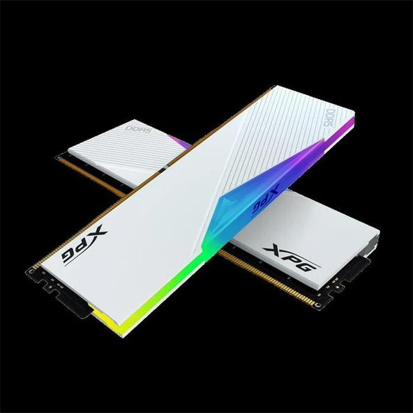 XPG Lancer Beyaz RGB DDR5-6000Mhz CL30 32GB (2x16GB) Dual Kit (30-40-40) 1.35V AX5U6000C3016G-DCLARWH ürün görseli 1