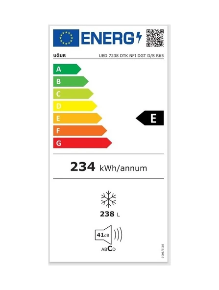Uğur UED 7238 DTK NFI DGT D/S R65 No Frost Derin Dondurucu Inox - Resim 3