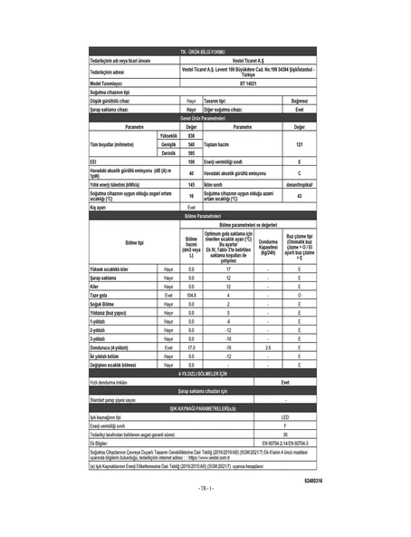 Regal BT 14021 121 LT Mini Buzdolabı - Resim 4