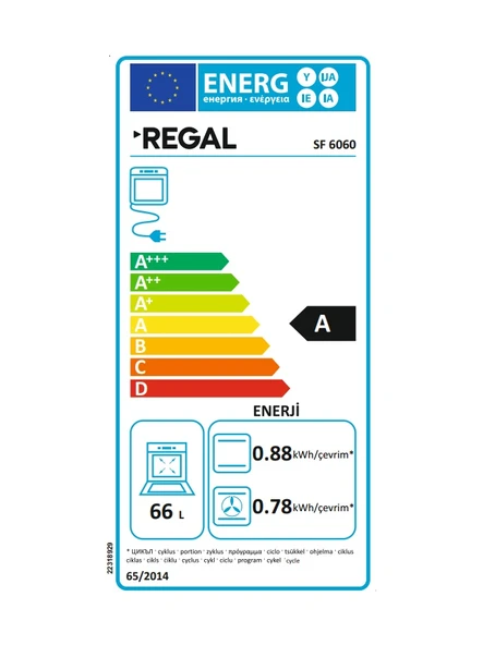 Regal SF 6060 66 LT Ocaklı Solo Fırın - Resim 8