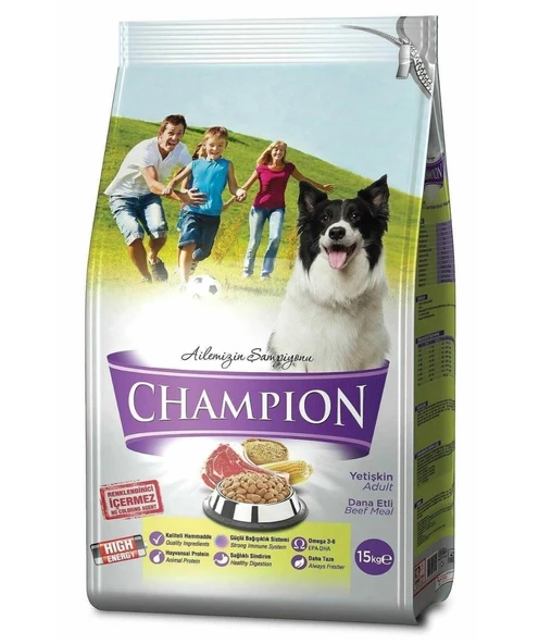 Champion Dana Etli Yüksek Enerjili Yetişkin Köpek Maması 15 Kg - 1