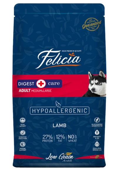 Az Tahıllı Yetişkin Kuzulu Orta Büyük Irk Hypoallergenic Köpek Maması 3 kg ürün görseli 1
