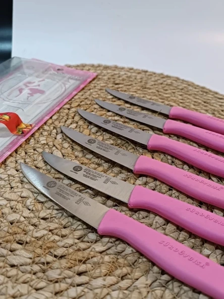 Sürdövbisa 61010 6'lı Meyve Seti (Sivri Uç ) Pembe - 7