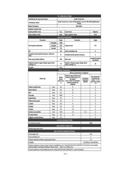 Regal NFK 52021 471 LT No-Frost Kombi Tipi Buzdolabı - Resim 4