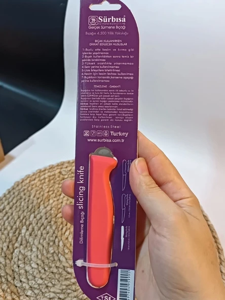 Sürbisa 61004 Sebze Bıçağı Narçiceği Lz1 Koli (12 adet Tırtıklı ) - Resim 2