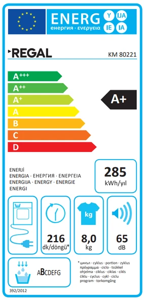 Regal KM 80221 8 KG Isı Pompalı Çamaşır Kurutma Makinesi - Resim 2