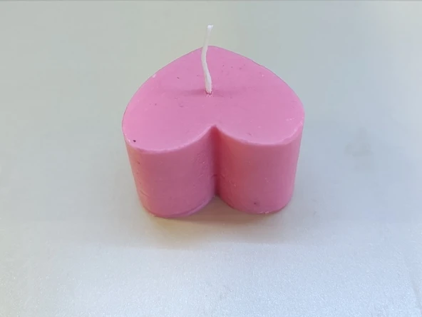 Romantik kalp görünümlü koku aromalı dekoratif doğal mum - Resim 3