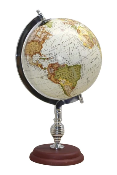Dünya Küre Stantlı Dekoratif Döner World Globe SL318-A 38cm - Resim 3
