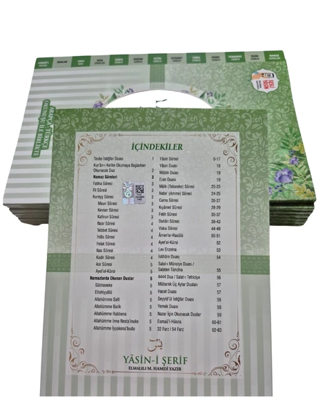 Hediyelik Ekonomik Yasin-i Şerif Yeşil Renk Orta Boy 64 sayfa - 2