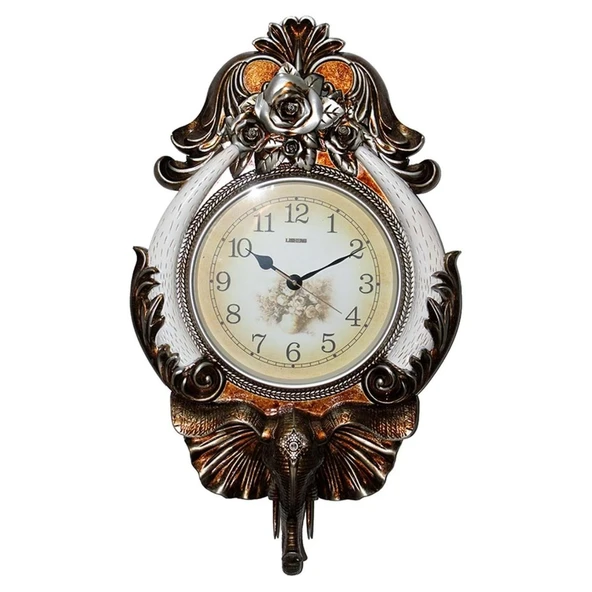 Duvar Saati Fil Temalı Büyük Polyester Saat Kyu No.2 48 x 84 cm ürün görseli