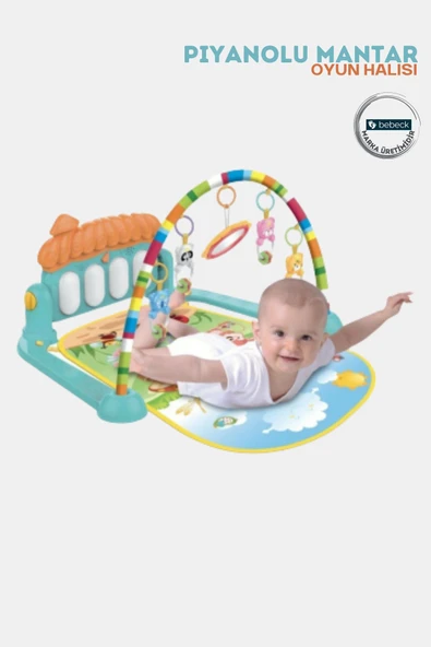 MANTAR Piyanolu Sesli Işıklı Aynalı Oyun Halısı Yeni Tasarım - 6