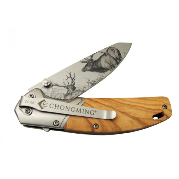 Chongmıng Geyikli Ahşap Çakı Ürün Kodu: CM98 20 CM - Resim 3