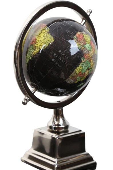 Dünya Küre Stantlı Dekoratif Döner World Globe Sl340-B 26cm - 6
