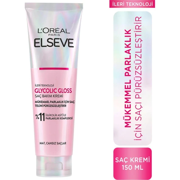 L'oréal Paris Elseve Glycolic Gloss Mükemmel Parlaklık Için Pürüzsüzleştirici Saç Kremi 150ML - 2