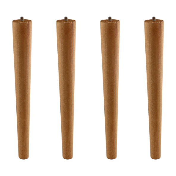 Doğal Ahşap 4’lü Set 35 cm Kahverengi Boyalı Sehpa ve Masa Ayağı Bohem Silindir Model Modern Mobilya ürün görseli