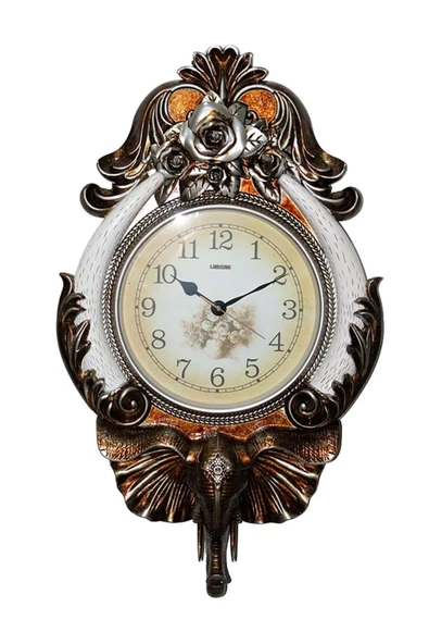 Duvar Saati Fil Temalı Büyük Polyester Saat Kyu No.2 48 x 84 cm - Resim 7