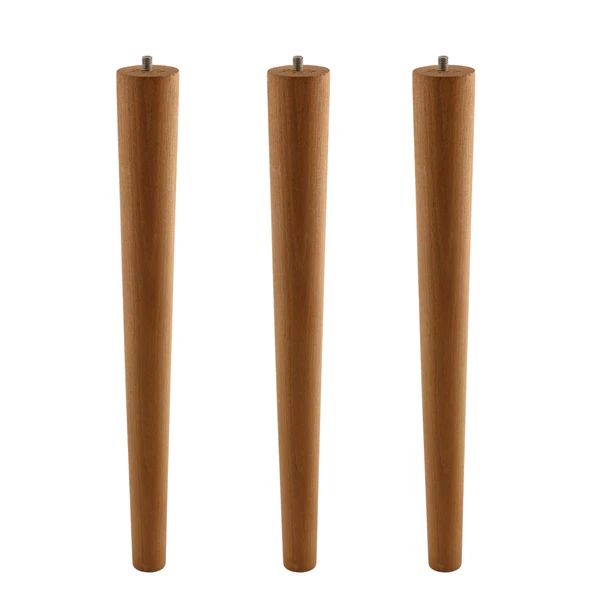 Sehpa ve Masa Ayağı 3 ADET 45 cm Kahverengi Boyalı Bohem Ahşap Mobilya Aksesuar Ayakları Silindir ürün görseli