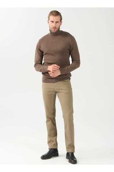 ALTINYILDIZ CLASSICS Normal Bel Boru Paça Comfort Fit Vizon Erkek Pantolon 4a0123100061 ürün görseli 1