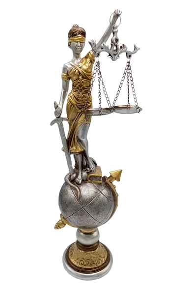 Themis Adalet Terazisi Heykeli ve Dünya Biblo Gümüş 37cm - Resim 6