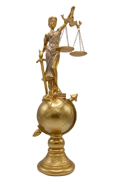 Themis Adalet Terazisi Heykeli ve Dünya Biblo Gold 37cm - Resim 9