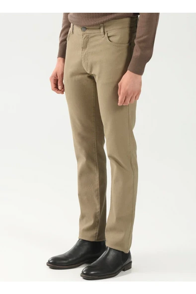 ALTINYILDIZ CLASSICS Normal Bel Boru Paça Comfort Fit Vizon Erkek Pantolon 4a0123100061 - Resim 4