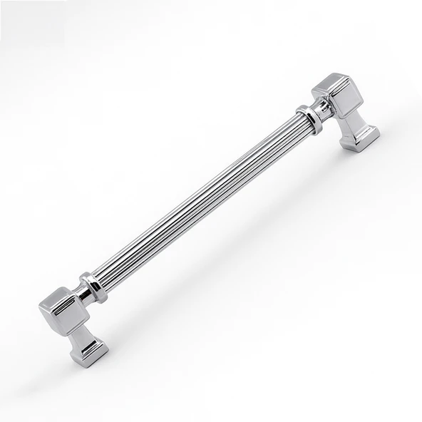 Çizgili Krom Renk 192 mm 19.2 cm Metal Kulp Mobilya Çekmece Mutfak Dolabı Dolap Kulpları Lüks Kulb ürün görseli