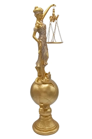 Themis Adalet Terazisi Heykeli ve Dünya Biblo Gold 37cm - Resim 10