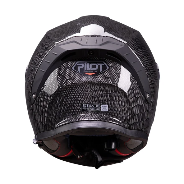 Pilot Stealth II SV Hexagon Carbon Kapalı Motosiklet Kaskı - Resim 3