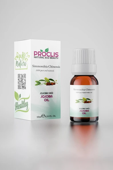 PROCLİS Soğuk Sıkım Jojoba Yağı, %100 Doğal Bitkisel Sabit Yağ, Jojoba Oil 10ml