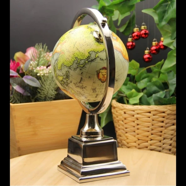 Dünya Küre Stantlı Dekoratif Döner World Globe Sl340-C 26cm - 4