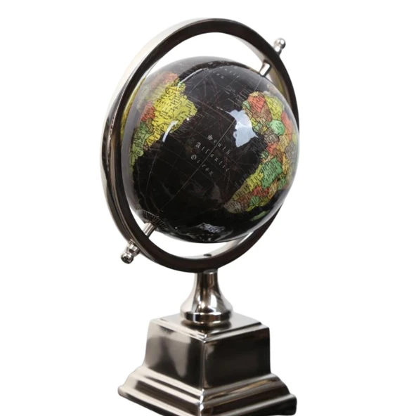 Dünya Küre Stantlı Dekoratif Döner World Globe Sl340-B 26cm - 3